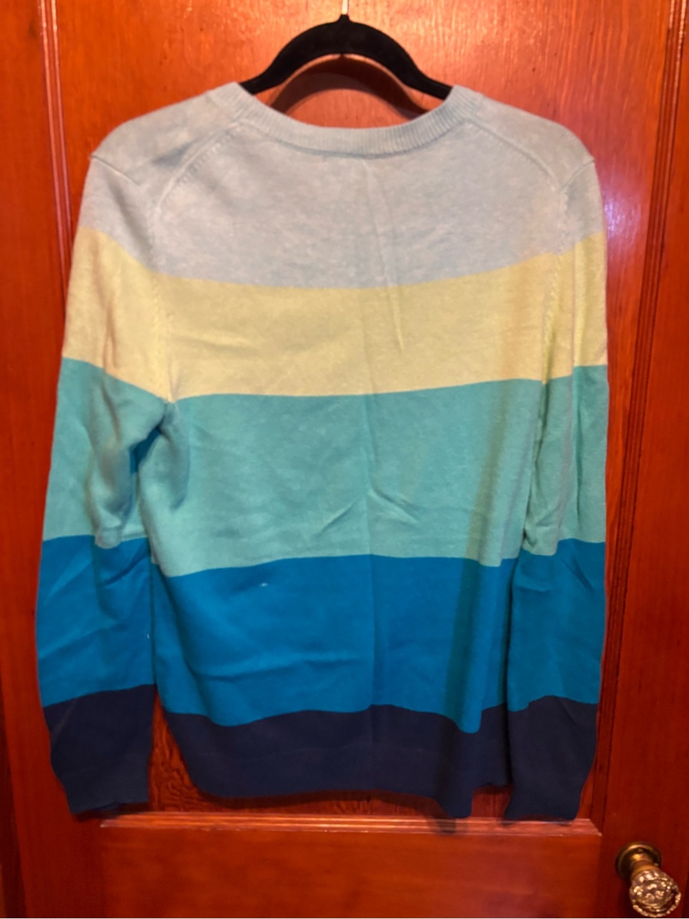 Gap Women’s Colorblock Crewneck Sweater - Multi Blue - Picture 4 of 5